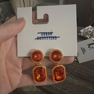 Urban Outfitters Orange Dangle Earrings